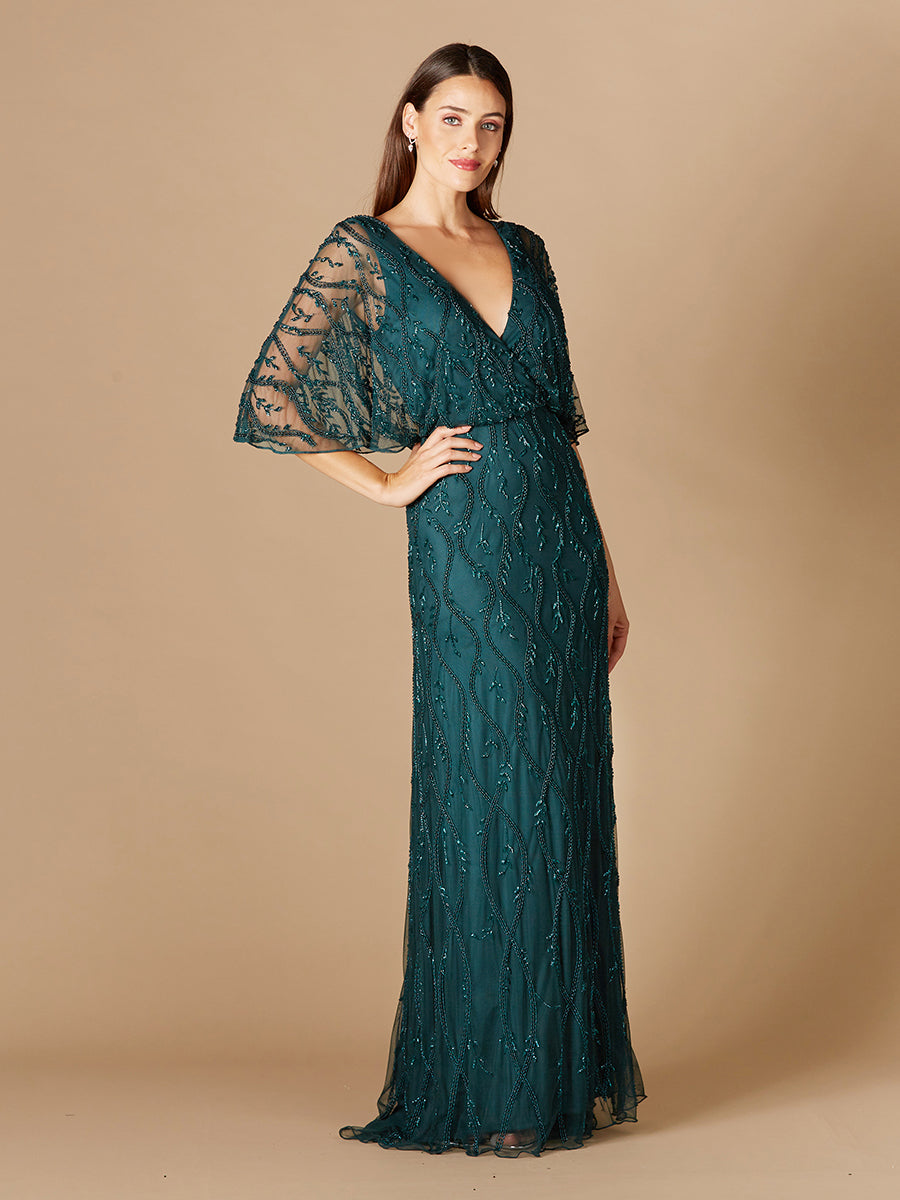 Mother of the Bride Dresses Long Formal Beaded Modest Mother of the Bride Dress Teal
