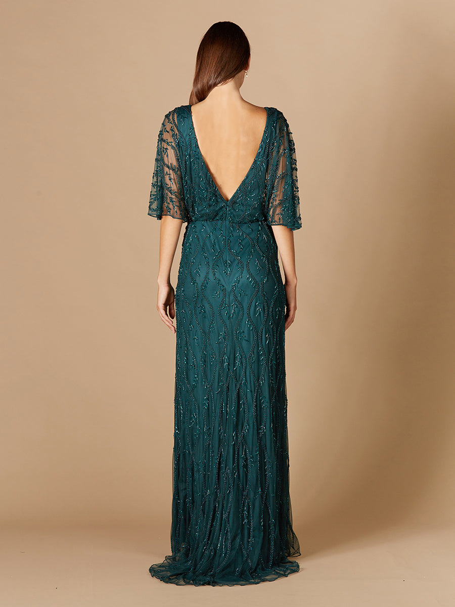 Mother of the Bride Dresses Long Formal Beaded Modest Mother of the Bride Dress Teal