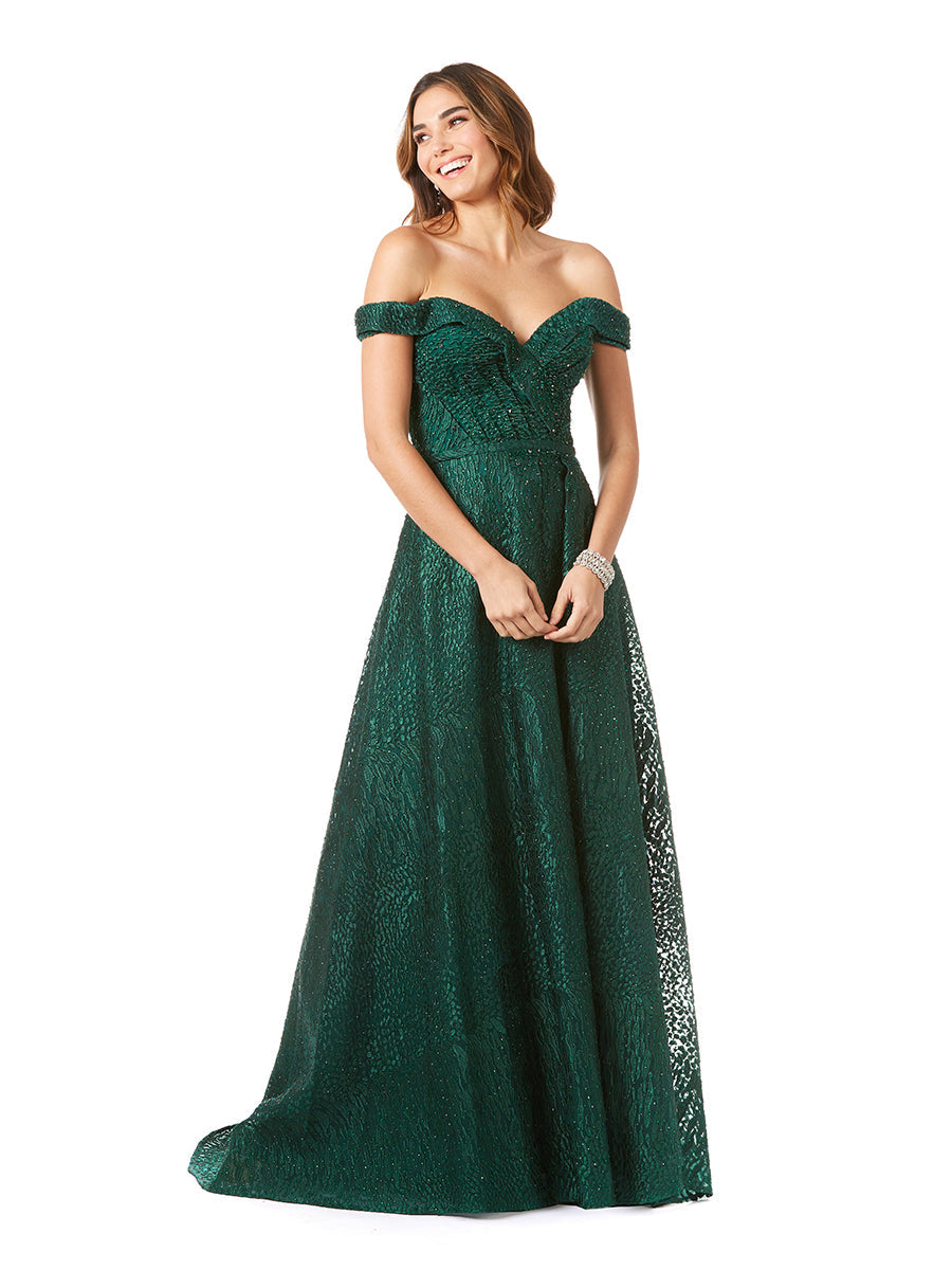 Prom Dresses Formal Long Prom Lace A Line Dress Green
