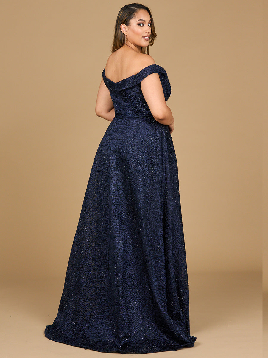 Prom Dresses Formal Long Prom Lace A Line Dress Navy