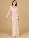 Mother of the Bride Dresses Long Mother of the Bride Beaded Formal Pattern Dress Blush