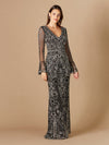 Mother of the Bride Dresses Long Mother of the Bride Beaded Formal Pattern Dress Black/Silver