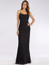 Prom Dresses Fitted Long Beaded Formal Pattern Prom Dress Black