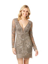 Cocktail Dresses Cocktail Fitted Short Mini Homecoming Dress Grey