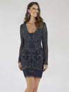 Cocktail Dresses Cocktail Fitted Short Mini Homecoming Dress Navy