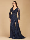 Mother of the Bride Dresses Long Formal Mother of the Bride Lace Dress Navy