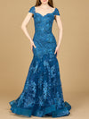 Formal Dresses Fitted Formal Long Mermaid Evening Dress Peacock Blue