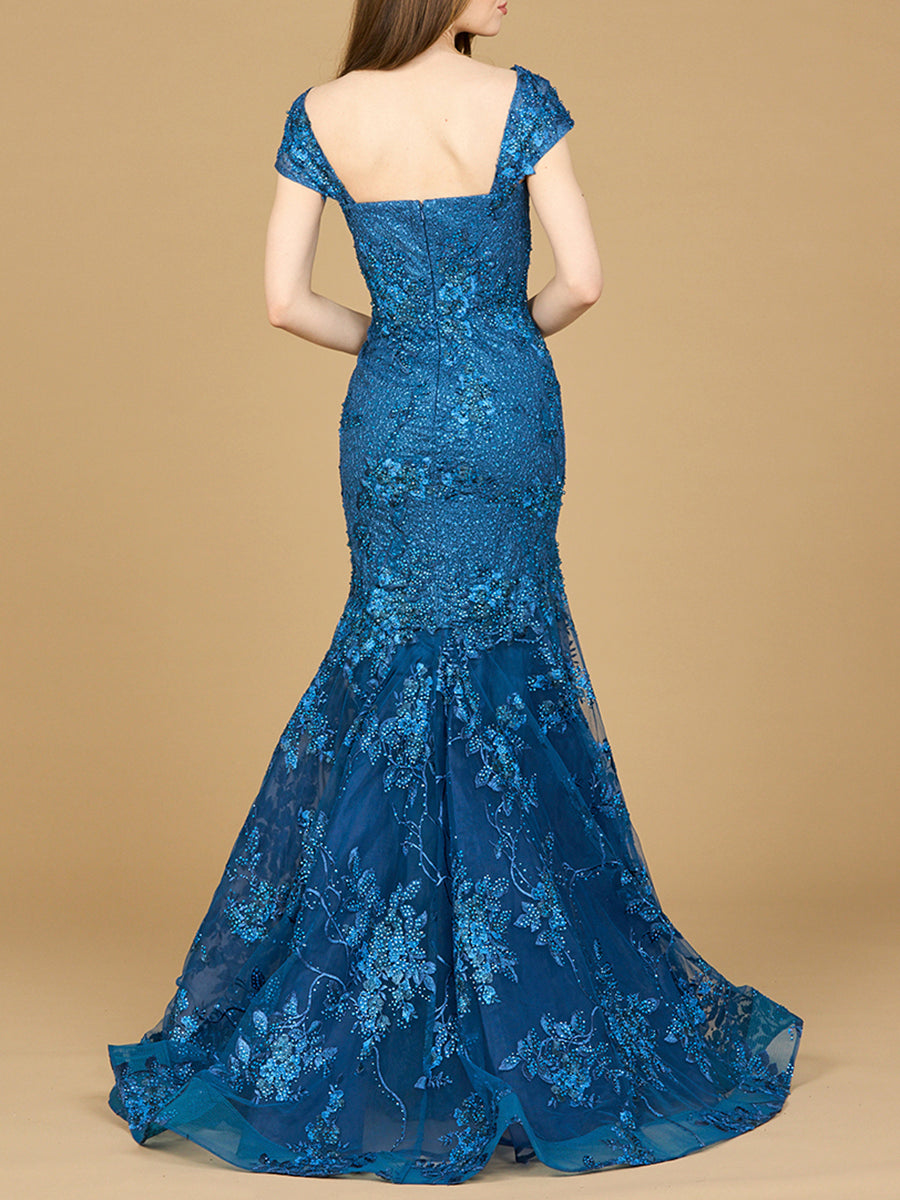 Formal Dresses Fitted Formal Long Mermaid Evening Dress Peacock Blue