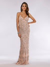 Prom Dresses Prom Fitted Long Formal Beaded Dress Blush