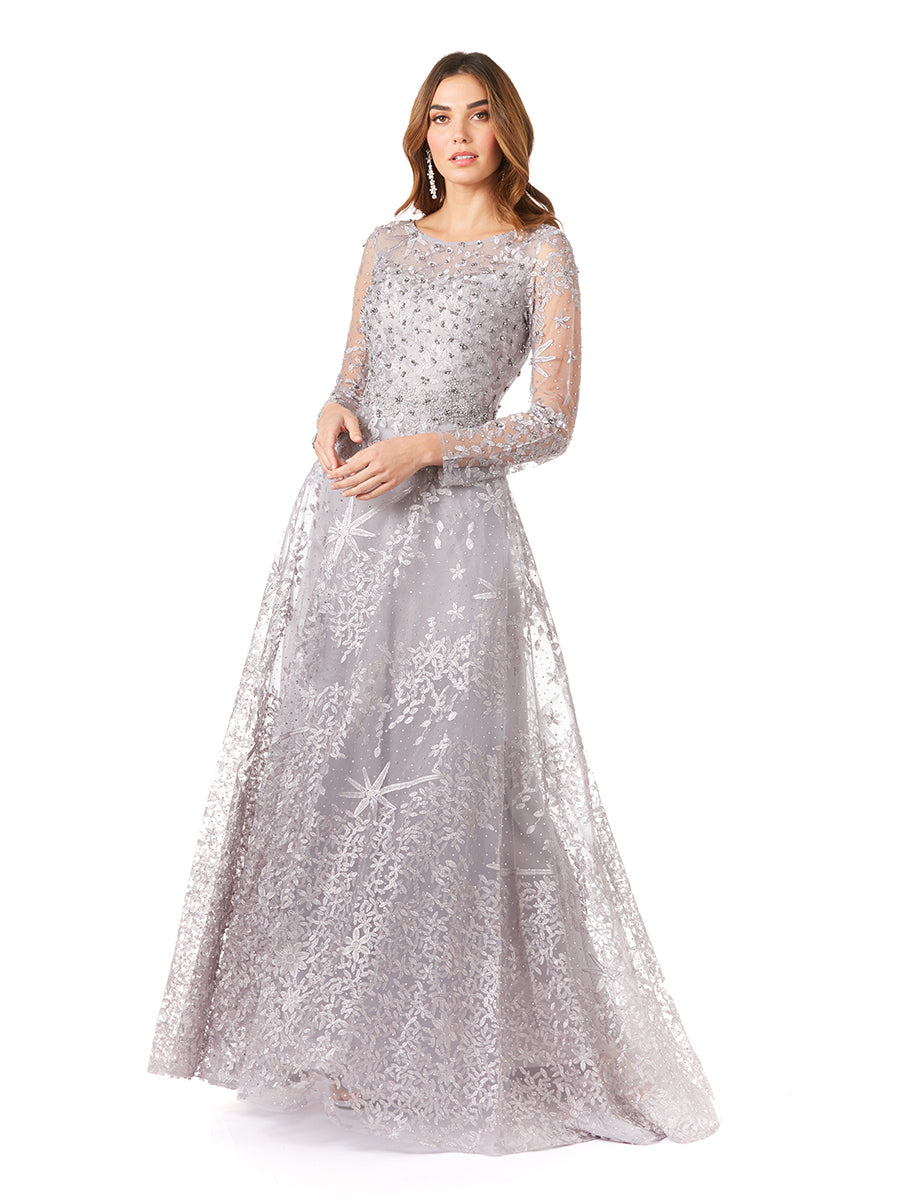Formal Dresses Long Formal Lace Evening A Line Dress  Stone
