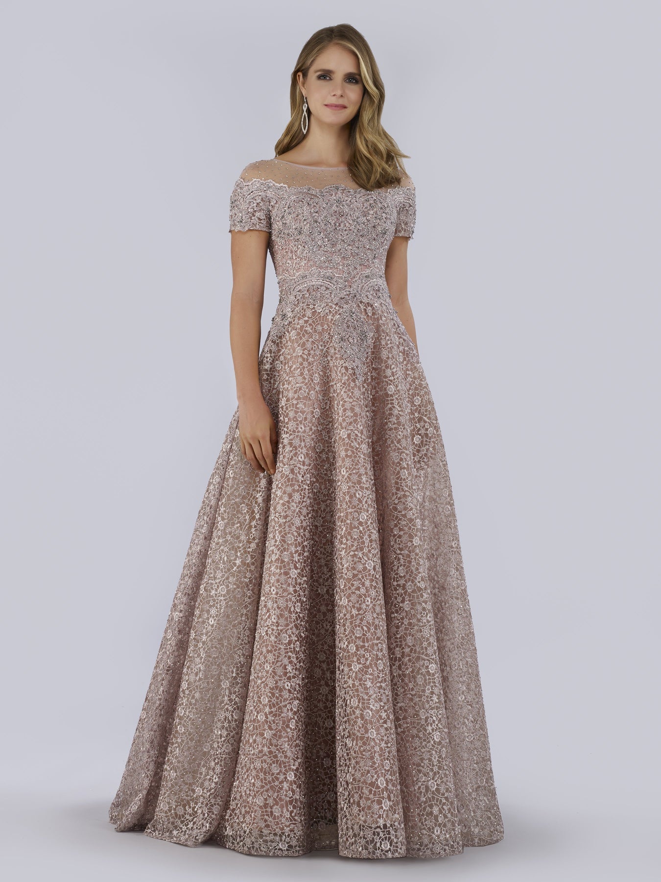 Formal Dresses Long Lace Ball Gown Formal Evening Dress Mauve