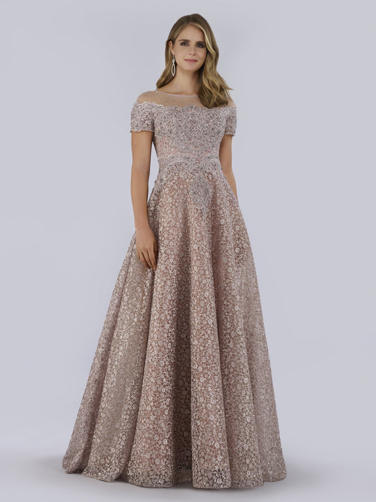 Formal Dresses Long Lace Ball Gown Formal Evening Dress Mauve