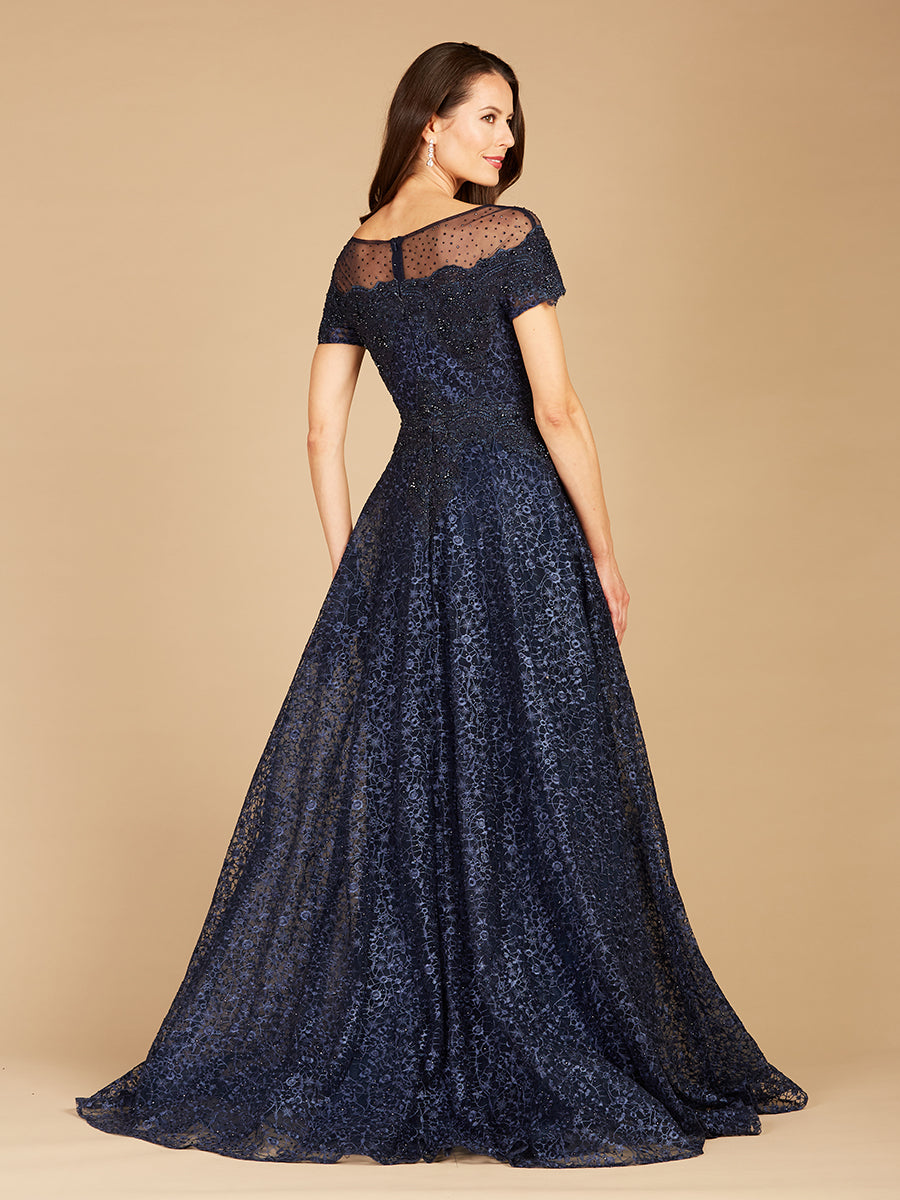 Formal Dresses Long Lace Ball Gown Formal Evening Dress Navy