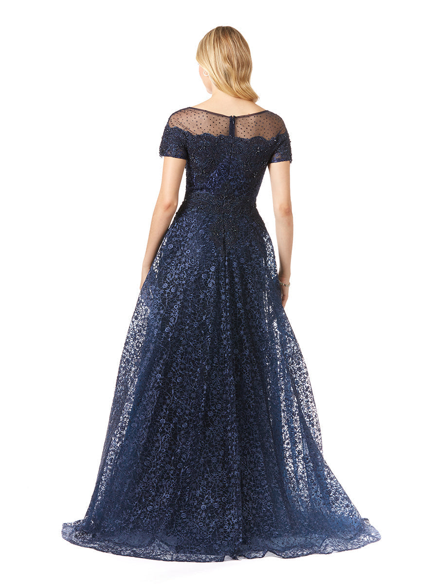 Formal Dresses Long Lace Ball Gown Formal Evening Dress Navy