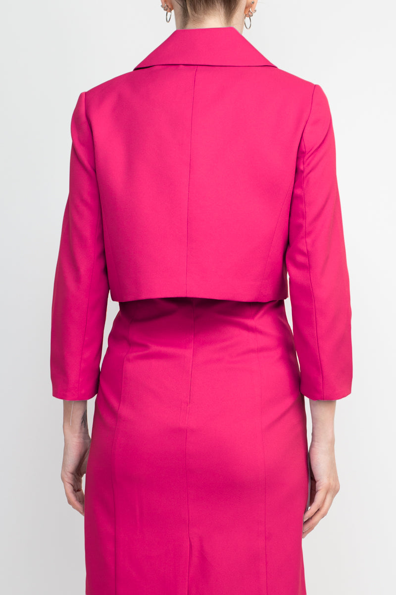 Cocktail Dresses  Short Cocktail Fitted Jacket Dress Hot Pink