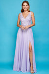 Prom Dresses Prom A Line Long Formal Slit Dress Lavender