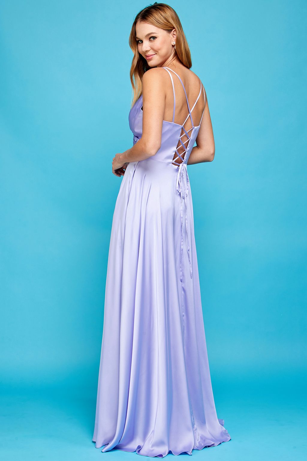 Prom Dresses  Long A Line Formal Slit Pocket Prom Dress Lavender