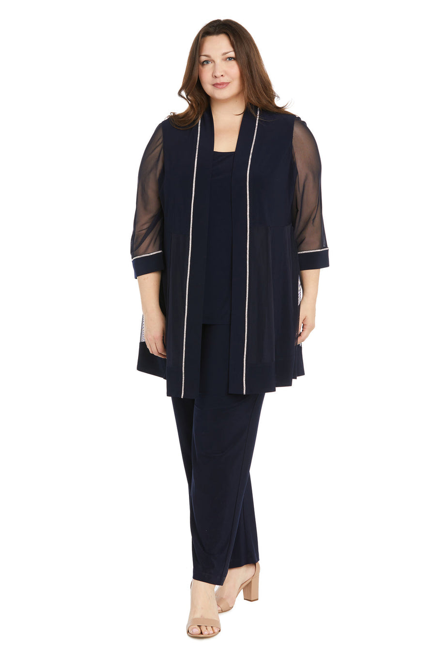 Plus Size Dresses Long Formal Plus Size Pant Suit Navy