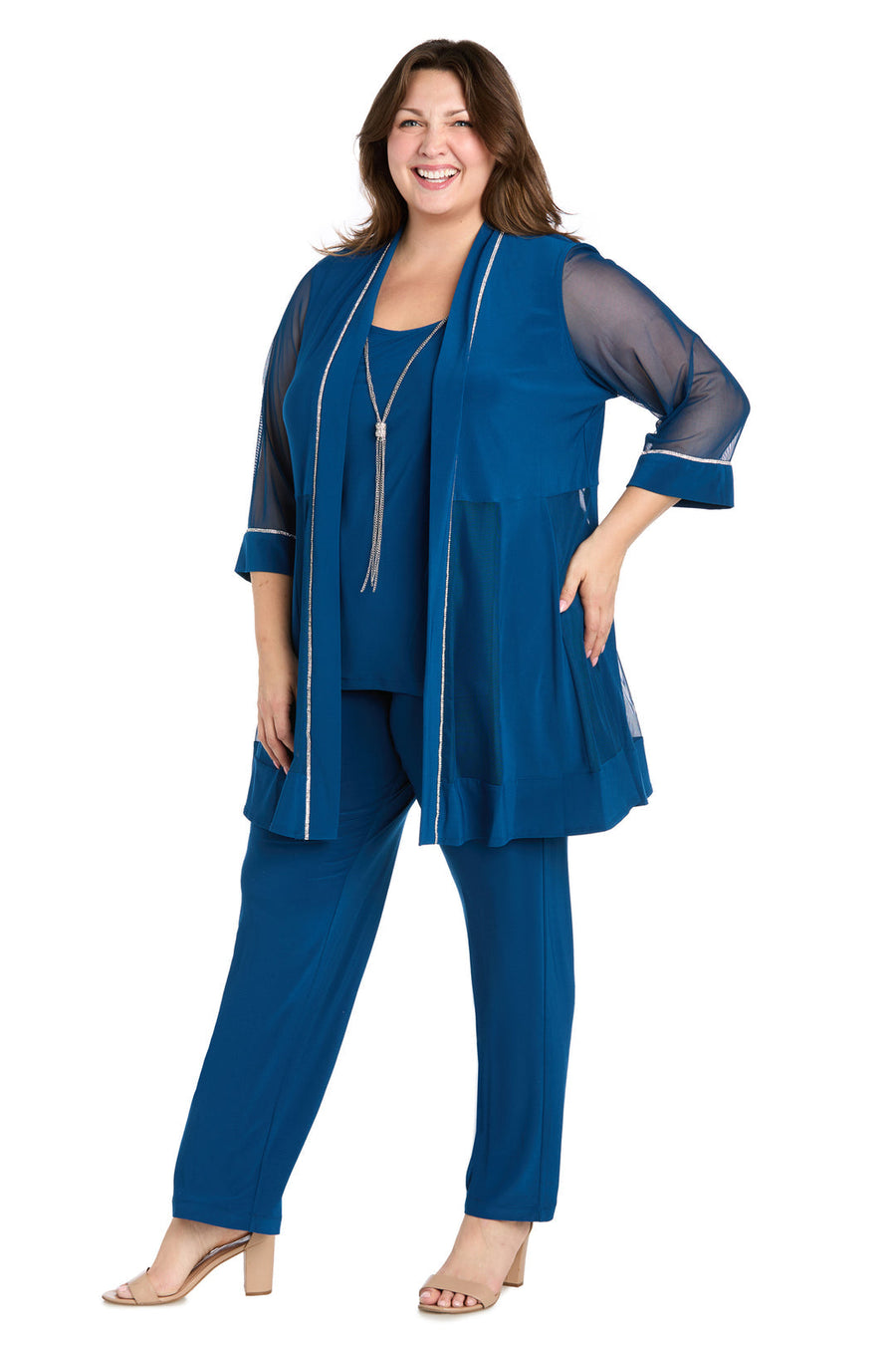 Plus Size Dresses Long Formal Plus Size Pant Suit Peacock