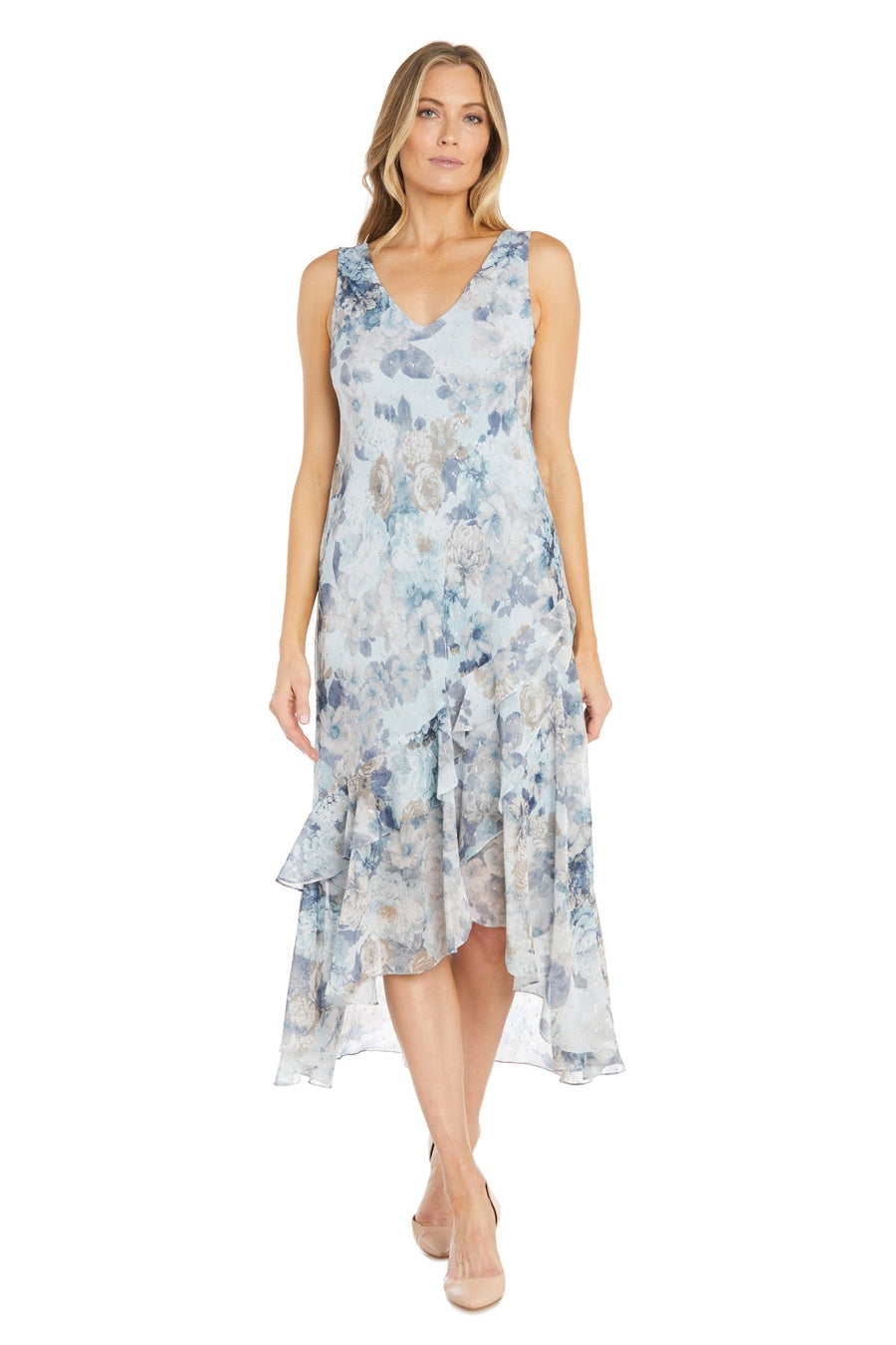 Mother of the Bride Dresses High Low Floral Mother of the Bride Dress Slate