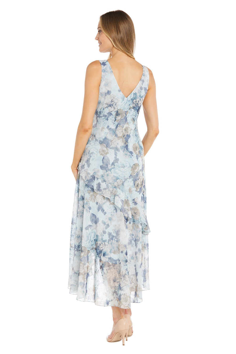 Mother of the Bride Dresses High Low Floral Mother of the Bride Dress Slate