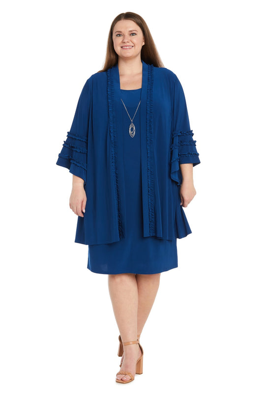 Plus Size Dresses Short Mother of the Bride Plus Size Jacket Dress Peacock