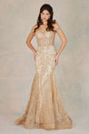Prom Dresses Glitter Prom Long Formal Dress Champagne