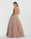 Prom Dresses Pleated Long Formal A Line Prom Dress Rose Gold