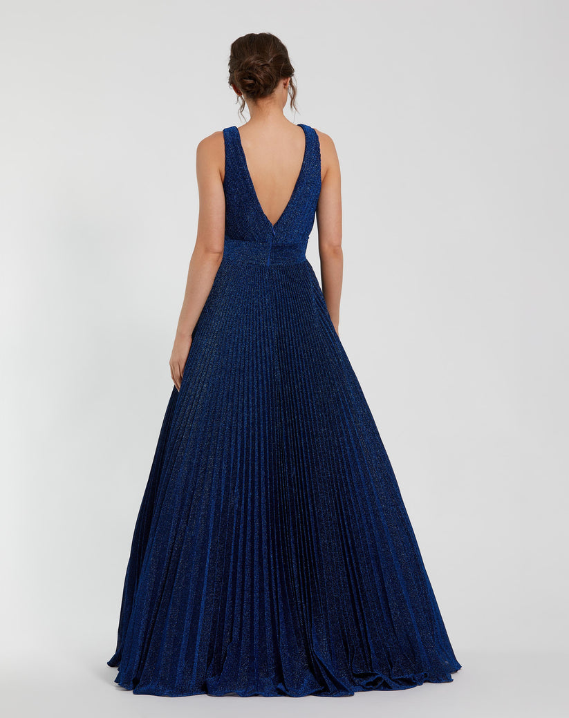 Prom Dresses Pleated Long Formal A Line Prom Dress Royal