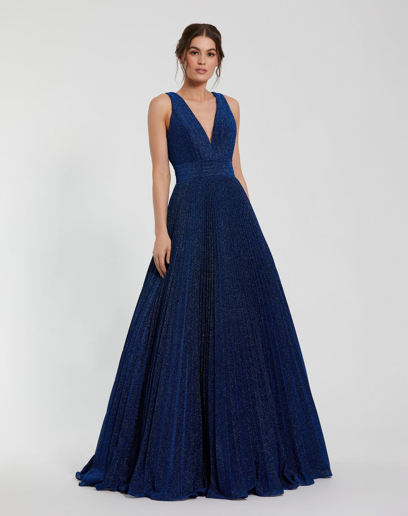 Prom Dresses Pleated Long Formal A Line Prom Dress Royal