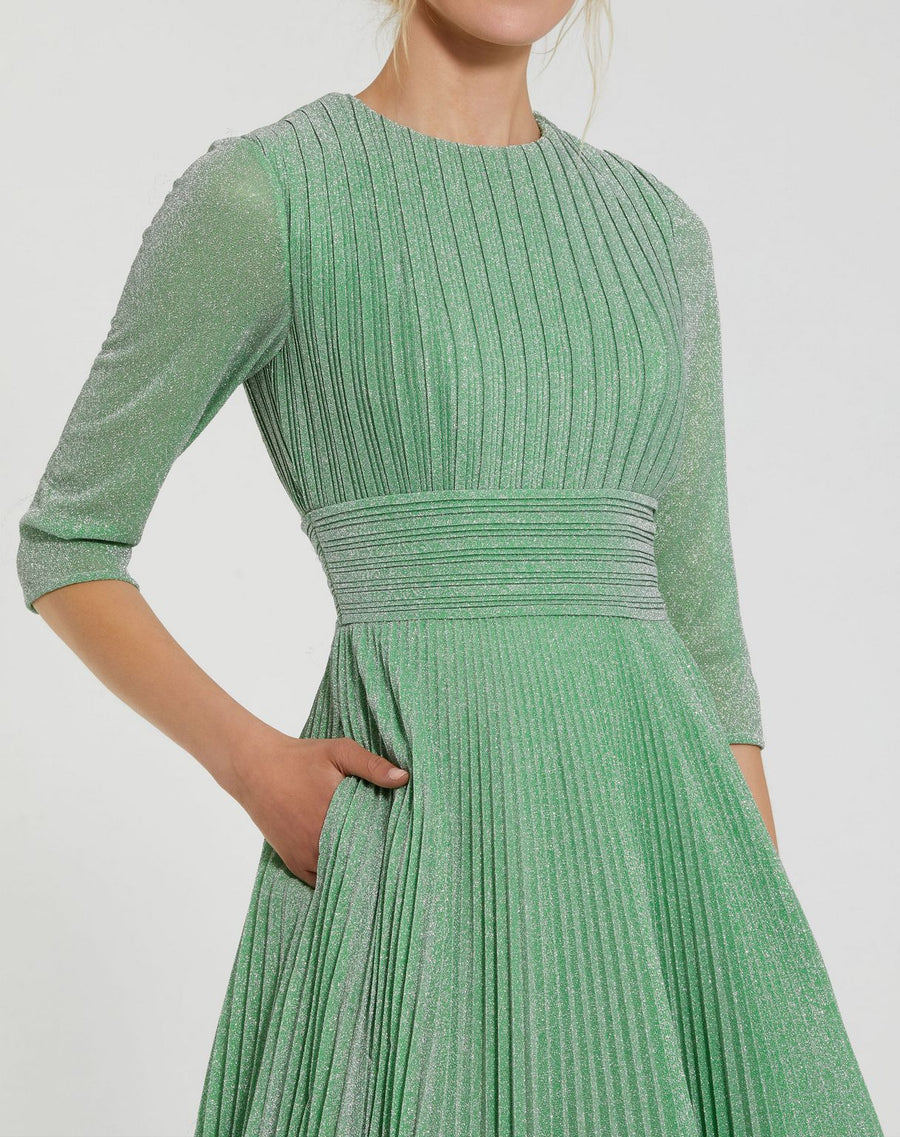 Formal Dresses Long Pleated A Line Formal Evening Dress Sage