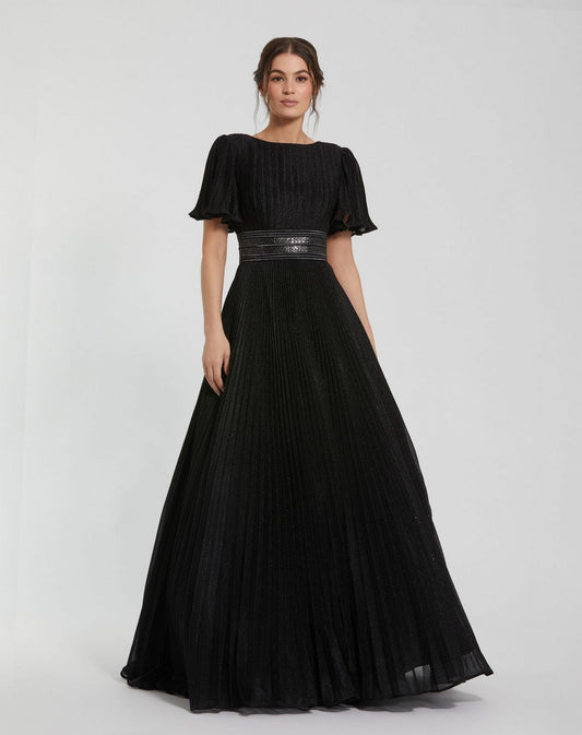 Formal Dresses Long Pleated Formal Prom Dress Black