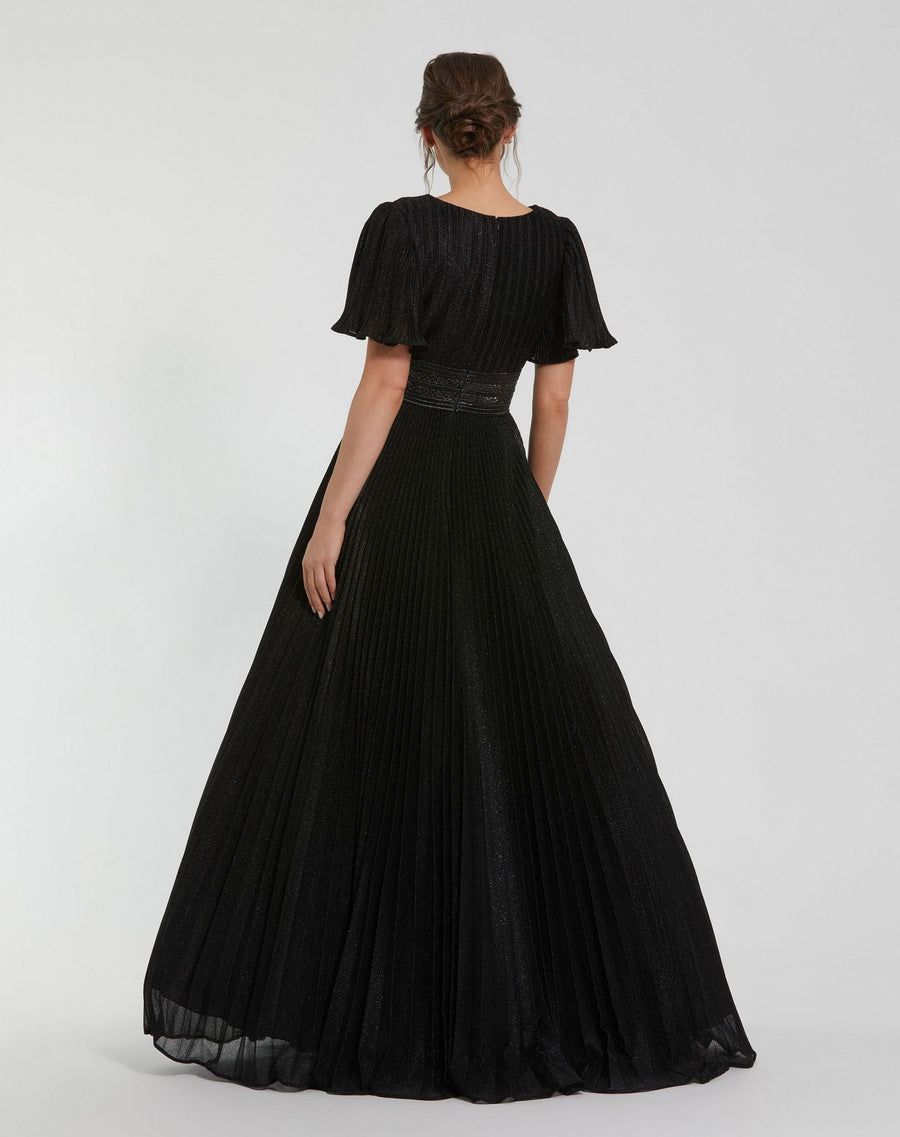 Formal Dresses Long Pleated Formal Prom Dress Black