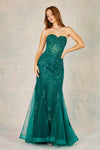 Prom Dresses Long Prom Beaded Lace Mermaid Formal Dress Emerald