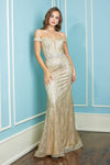 Prom Dresses  Long Fitted Formal Evening Prom Dress Champagne