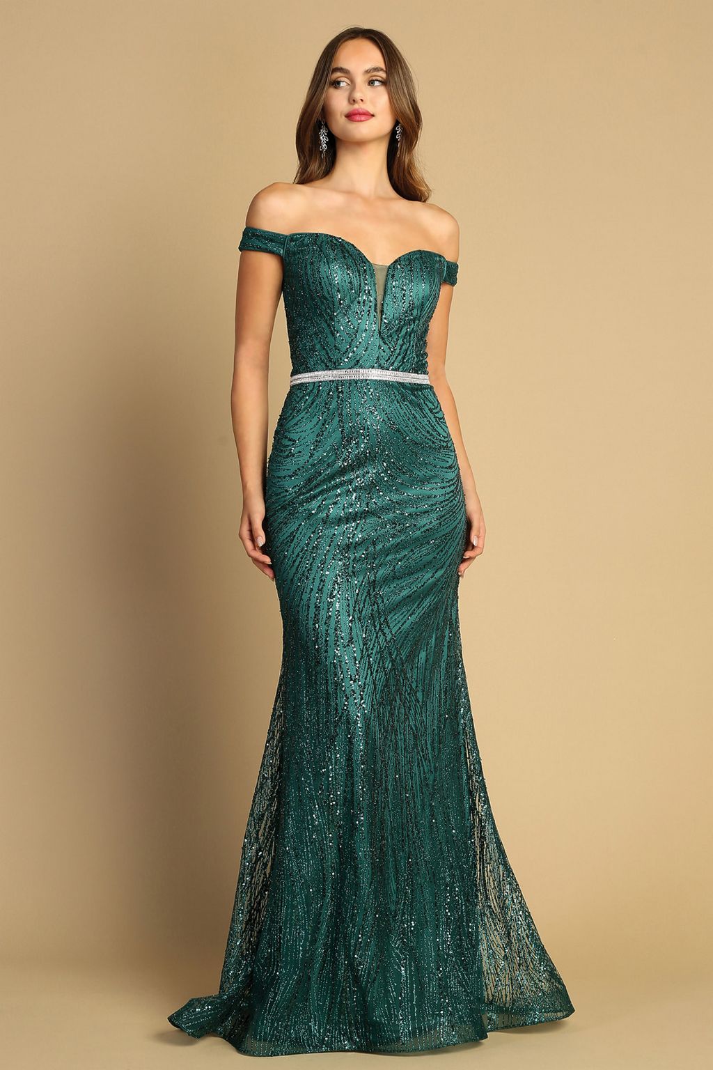 Prom Dresses  Long Fitted Formal Evening Prom Dress Emerald