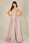 Prom Dresses Long Formal A Line Feather Prom Dress Rose