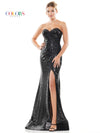 Prom Dresses Long Formal Strapless Sweetheart Fitted Prom Dress Black