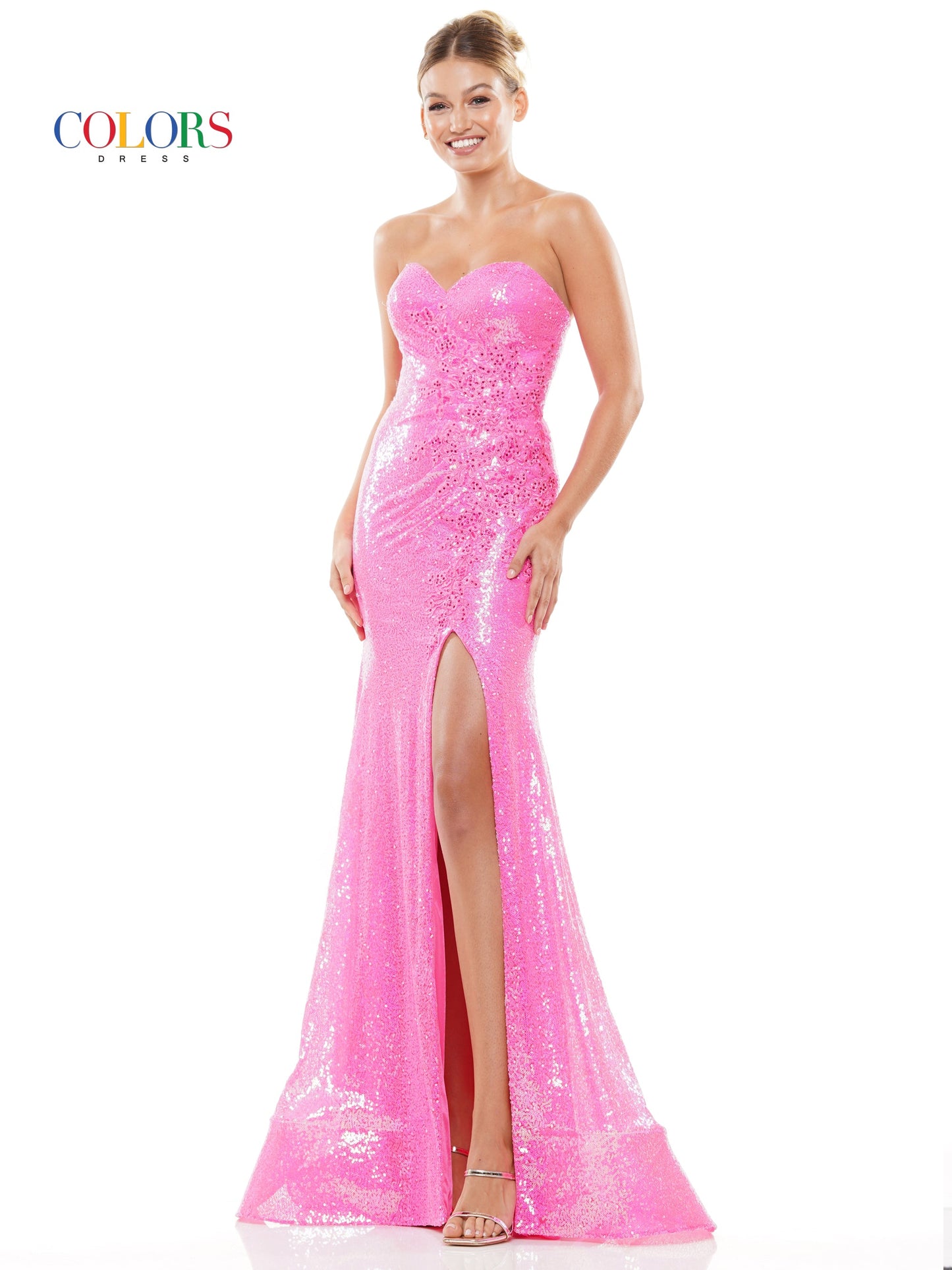 Prom Dresses Long Formal Strapless Sweetheart Fitted Prom Dress Hot Pink