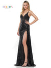 Prom Dresses Long Spaghetti Strap Fitted Prom Dress Black