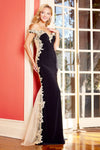 Prom Dresses Mermaid Long Formal Applique Prom Dress Black/Gold
