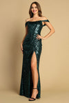 Prom Dresses Prom Long Fitted Formal Corset Sequin Dress Emerald