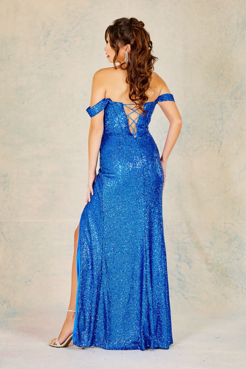Prom Dresses Prom Long Fitted Formal Corset Sequin Dress Royal Blue