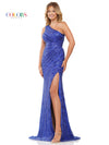 Prom Dresses Long One Shoulder Fitted Prom Formal Dress Royal