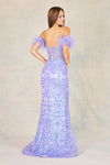 Prom Dresses Sequin Long Formal Mermaid Prom Dress Lavender