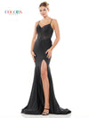 Prom Dresses Long Spaghetti Strap Beaded Prom Dress Black