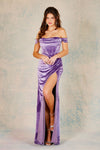 Prom Dresses Long Fitted Formal Corset Velvet Prom Dress Dusty Purple