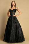 Prom Dresses Ball Gown Glitter Long Formal Prom Dress Black