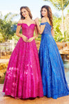 Prom Dresses Ball Gown Glitter Long Formal Prom Dress Royal Blue