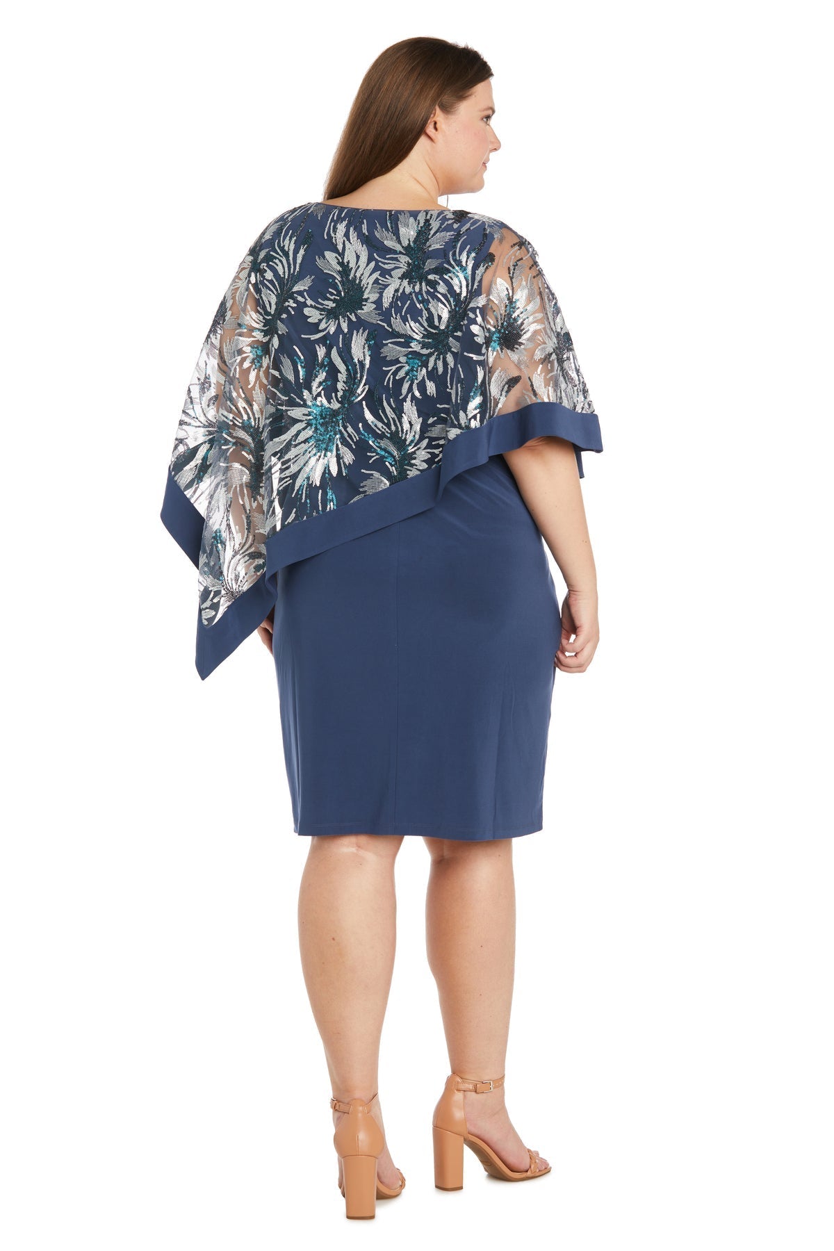 Cocktail Dresses Plus Size Short Poncho Cocktail Dress Denim